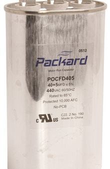 Packard Dual Oval Motor Run Capacitor, 40-5 Mfd, 440 Vac Online now