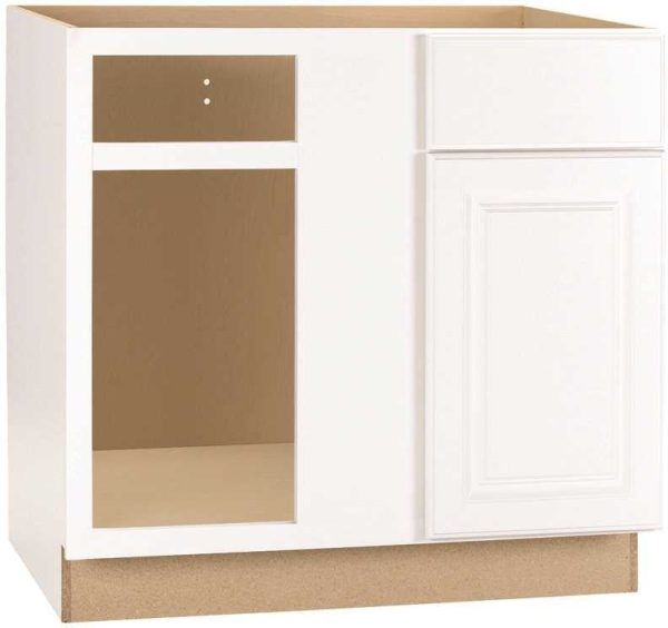 Rsi Home Products Hamilton Blind Corner Base Cabinet, Fully Assembled, Raised Panel, White, 36x34-1-2x24 In. Hot on Sale