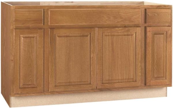 Rsi Home Products Hamilton Sink Base Cabinet, Fully Assembled, Raised Panel, Oak, 60x34-1-2x24 In. For Discount