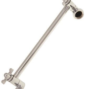 Adjustable Shower Arm, 1-2  Ips X 12  Long, Chrome Online Hot Sale