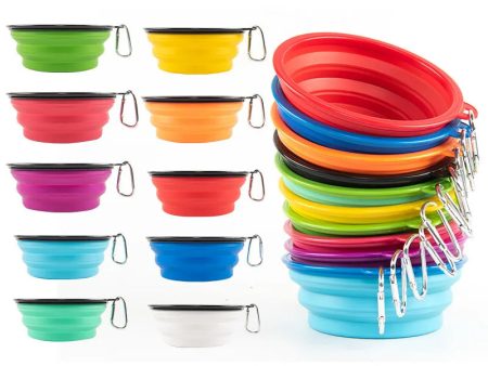 1000ml Large Collapsible Dog Pet Folding Silicone Bowl Outdoor Travel Portable Puppy Food Container Feeder Dish Bowl Hot on Sale